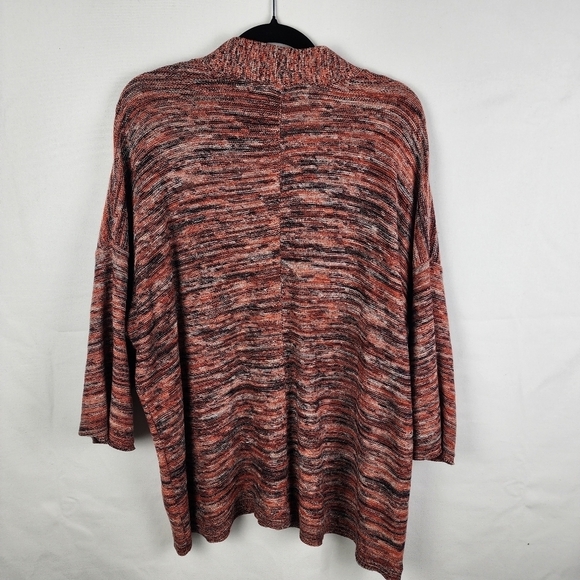 J. Jill Pure Jill Campari Marled‎ Space Dyed V-Neck Pullover Sweater Size Medium - Picture 3 of 7